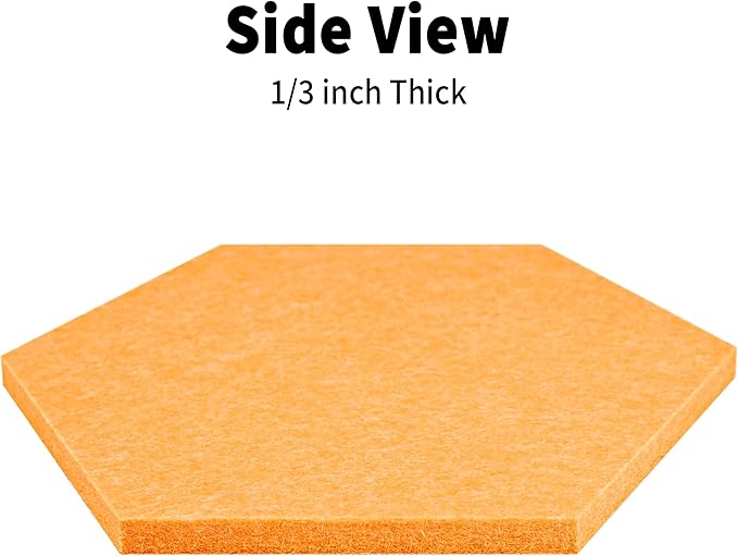 12'' Medium Hexagon Cork-Bulletin Board Tiles Frameless 10 Pack Adhesive - Image 3