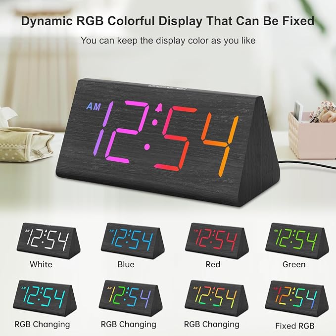 DreamSky Wooden Digital Alarm Clock - Image 8