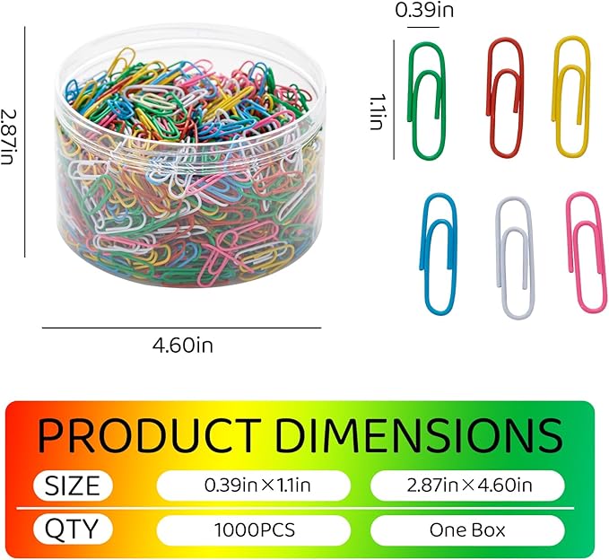 Paper Clips Colorful, Durable and Rustproof - Image 2