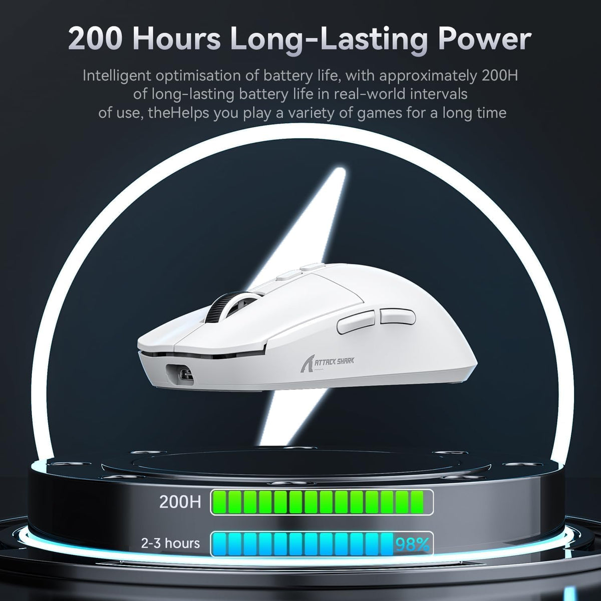 MAMBASNAKE Attack Shark X6 Wireless Gaming Mouse,RGB Magnetic Charging Dock,X...