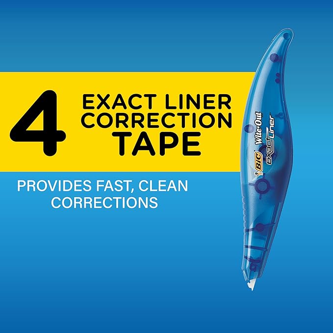 BIC Wite-Out Brand Exact Liner Correction Tape, 19.8 Feet, 4-Count Pack of - Image 3