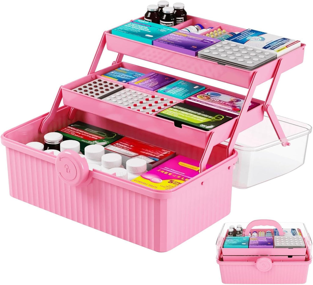 yieach plastic sewing box organizer with handle- portable, main product view