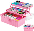 yieach plastic sewing box organizer with handle- portable, main product view
