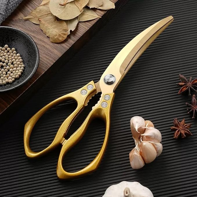 Large Ribbon Cutting Scissors, Heavy duty gold stainless steel scissors - Image 2