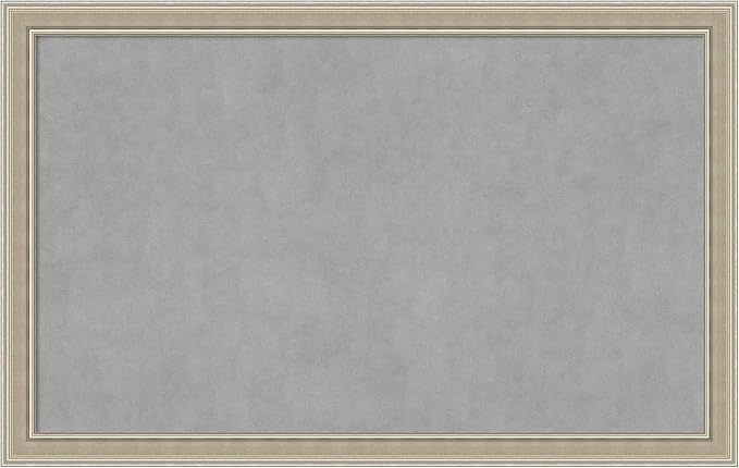 Amanti Art Silver Framed Magnetic Board 28x44 Large Vision Board by AmantiArt