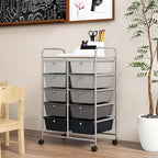 GOFLAME 10-Drawer Rolling Storage Cart, Art Craft Storage Organizer on Wheels - Image 9