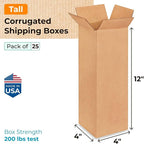 Tall Moving & Shipping Boxes 4"L x 4"W x 12"H - Image 2