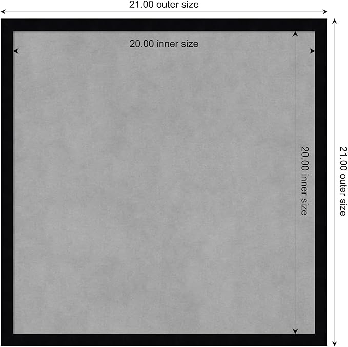 Amanti Art Black Framed Magnetic Board 21x21 Medium Vision Board - Image 4