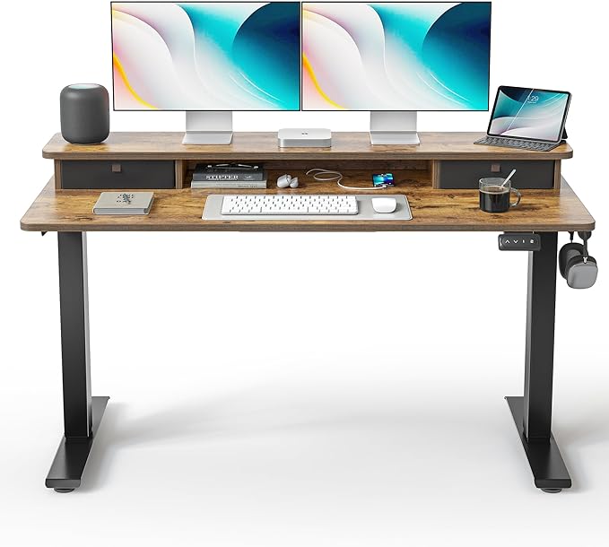 FEZIBO 55'' x 24'' Height Adjustable Electric Standing Desk by FEZIBO