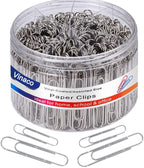 Vinaco Paper Clips Non Skid, Durable & Rustproof, Coated Paperclip Great by LightingMadeSimple