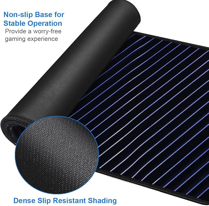 Gaming Mouse Pad, 31.5x15.7 inch Large Extended Computer Keyboard Mouse Mat - Image 4
