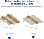 fleximounts 2x8 overhead garage ceiling storage rack organization, package contents