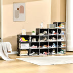 Amllas New 8 Pack Shoe Boxes Stackable, Large Shoe Storage Organizer - Image 2
