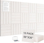 G Gamit Large Felt Wall Tiles Bulletin Board 59”x36”, Large Cork Board by GGAMIT