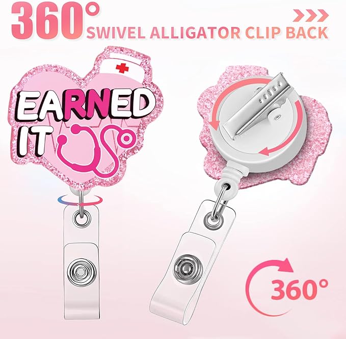 Aoryalps Earned IT Retractable Badge Reel Holder Retractable - Image 4