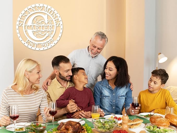 Monogram Wall Decor Personalized Metal Sign Last Name Sign Personalized Signs - Image 4