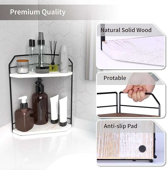INIUNIK Corner Bathroom Counter Organizer - Image 6
