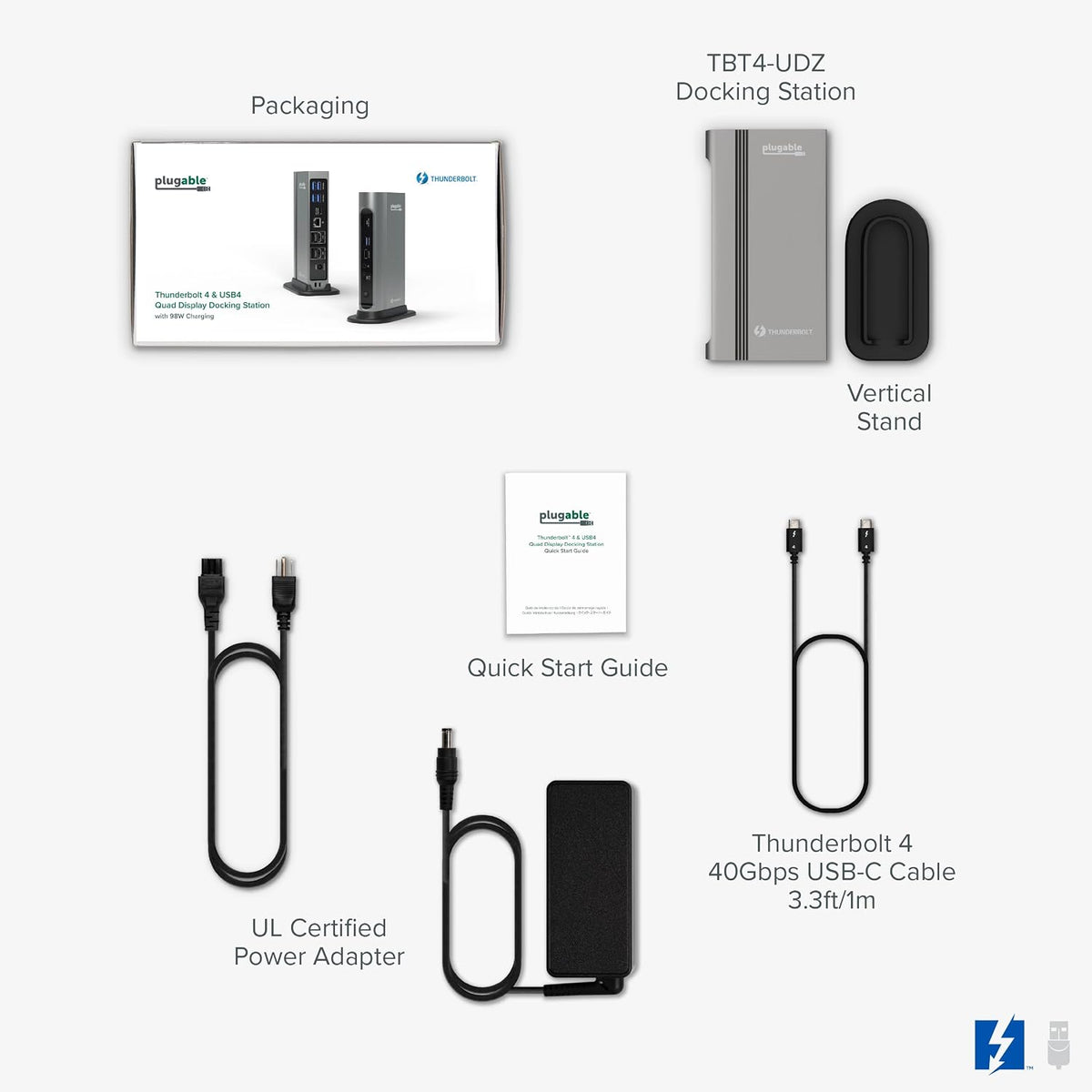 Plugable 16-in-1 Thunderbolt 4 Dock – Dual 4K Monitors, 100W Charging