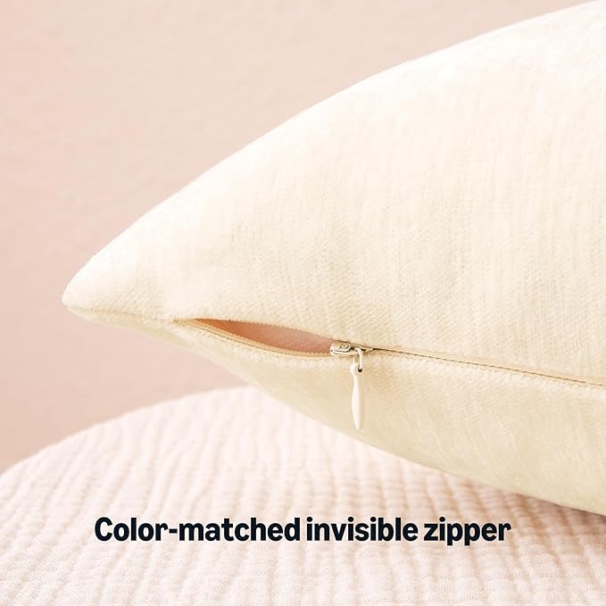 Amazon Basics Chenille Throw Pillow Covers, Home Decor Lumbar Cushion Cover - Image 5