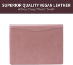 Geslun Vegan Leather 3 Ring Binder, 8.5 x 11 Letter Size Folio - Image 6