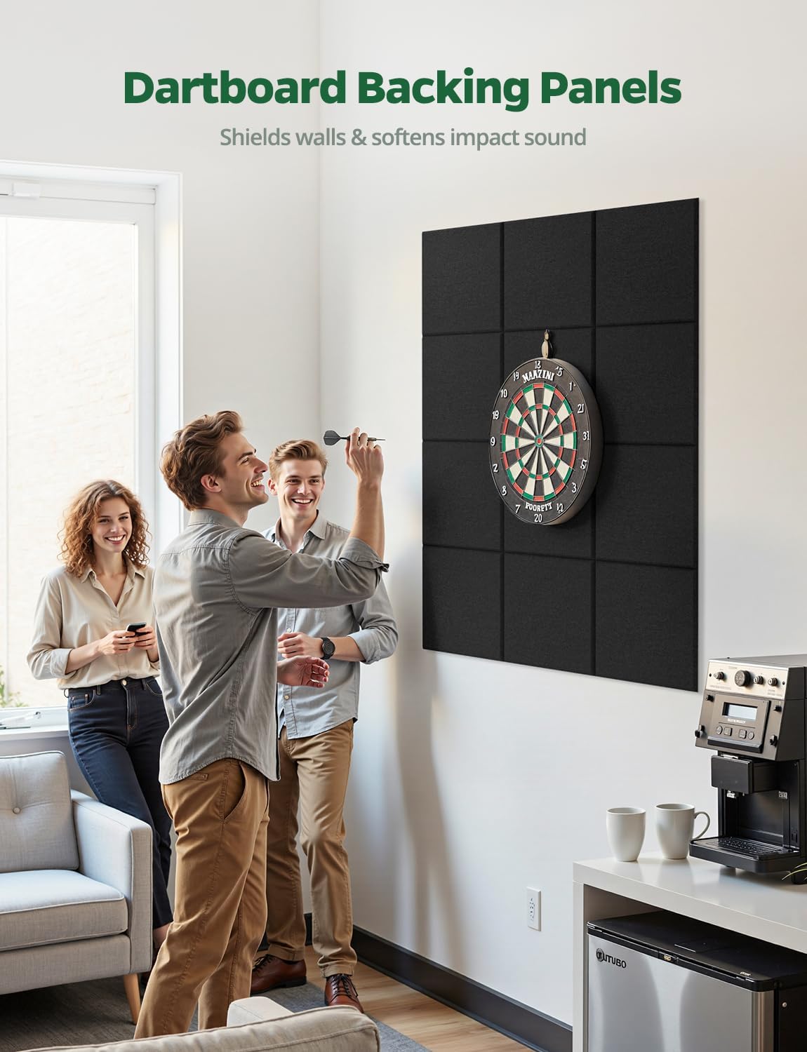 Large Bulletin Board 48" x 36", 12 Pack Blcak Cork Boards for Walls...