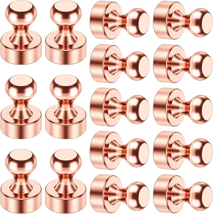 VNDUEEY 16 Pack Refrigerator Magnets Fridge Magnets, Rose Gold Strong Magnet by VNDUEEY