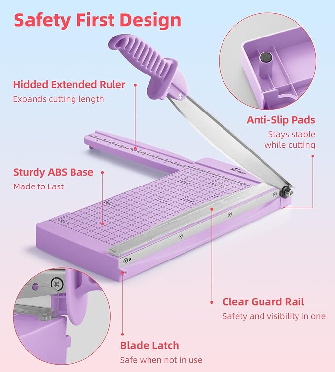 Firbon 12" Guillotine Paper Cutter - Image 5