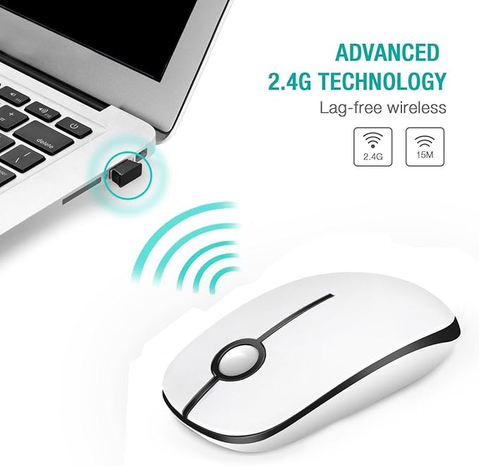 VssoPlor Wireless Mouse, 2.4G Slim Portable Computer Mice - Image 3