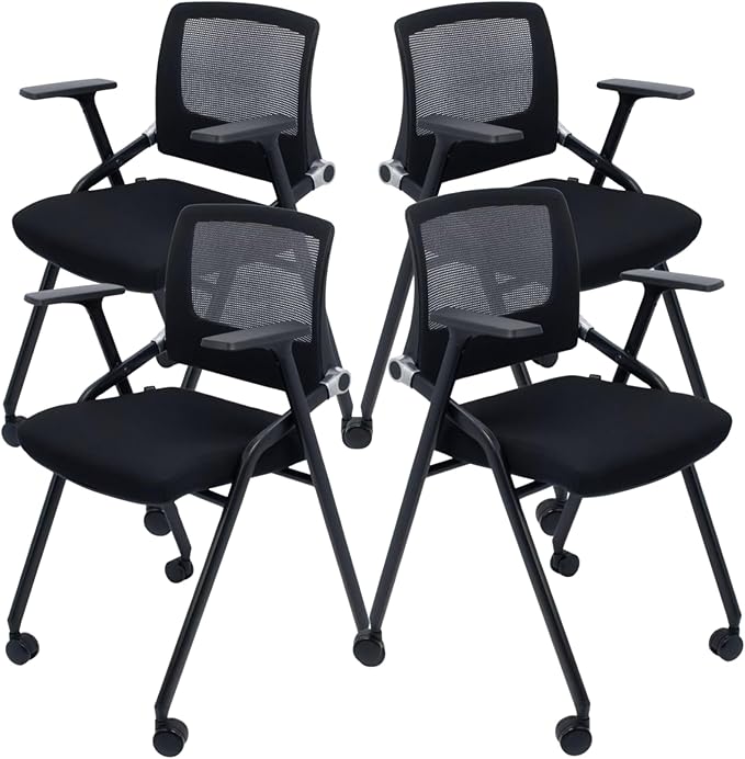 SLKJChr 4 Pack Foldable Office Chairs by SLKJChairs