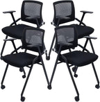 SLKJChr 4 Pack Foldable Office Chairs by SLKJChairs