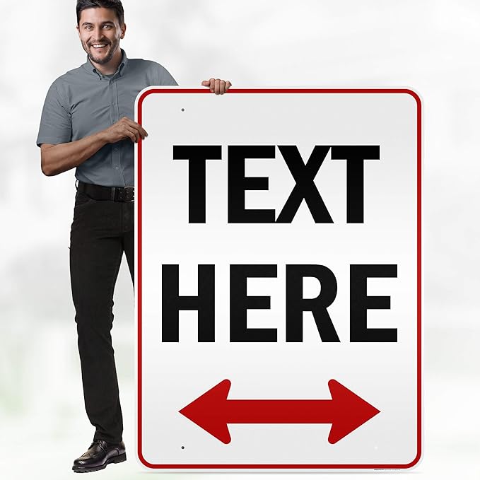 Custom Arrow, Custom Directional Sign, Two Way Arrow, 36x48 Inches, Reflective - Image 2