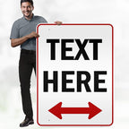 Custom Arrow, Custom Directional Sign, Two Way Arrow, 36x48 Inches, Reflective - Image 2