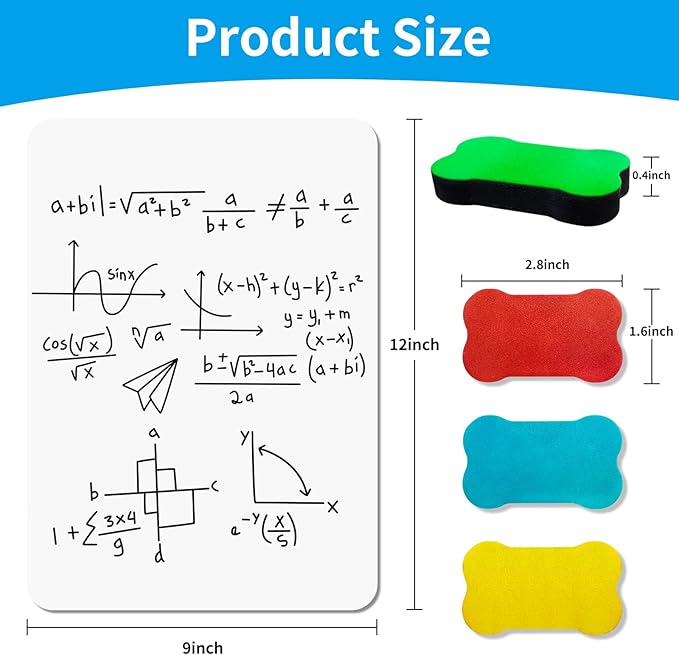 OSIMIG 26 Pack Small White Board Dry Erase, Mini Dry Erase Board 9" x12” - Image 2