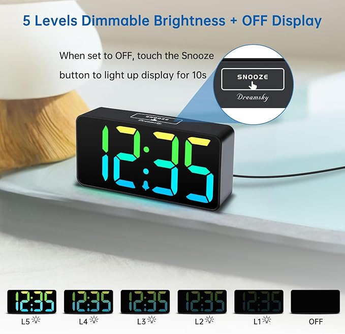 DreamSky Small Digital Alarm Clocks - Image 5