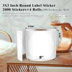 3 Inch Round Colored Dot Stickers, 4 Rolls in Dispenser Box - Image 2