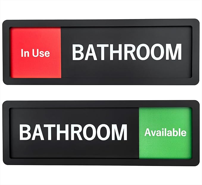 Bathroom Sign – In Use/Available Slide Switch Sign, Premium Durable Acrylic - Image 7