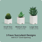 U Brands Adhesive Faux Succulent Cord Organizers, Kitchen Gadgets Cable - Image 6