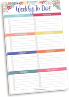 bloom daily planners Undated Weekly Tear-Off To Do List Planning Pad by bloomdailyplanners