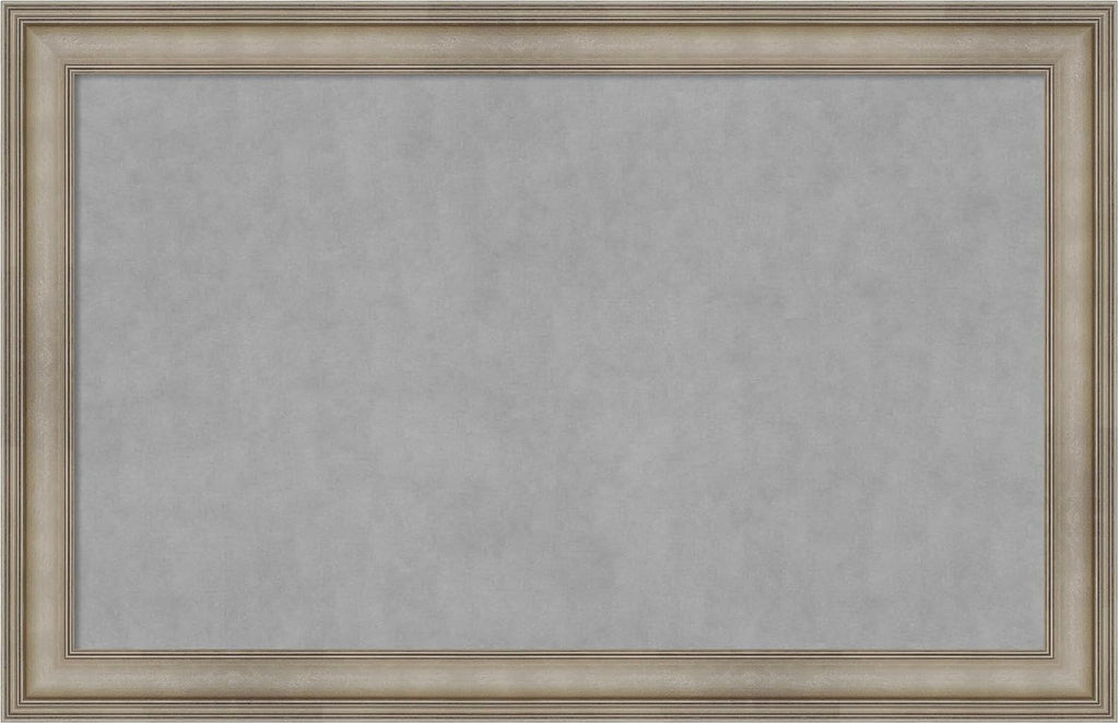 Amanti Art Silver Framed Magnetic Board 29x45 Large Vision Board