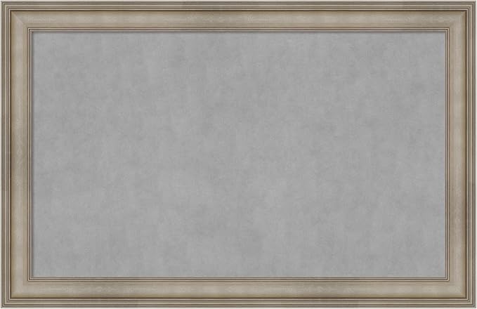 Amanti Art Silver Framed Magnetic Board 29x45 Large Vision Board by AmantiArt