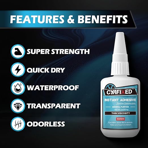 Thin Super Glue Liquid, 56.8 Gram Super Fast CA Glue - Image 2
