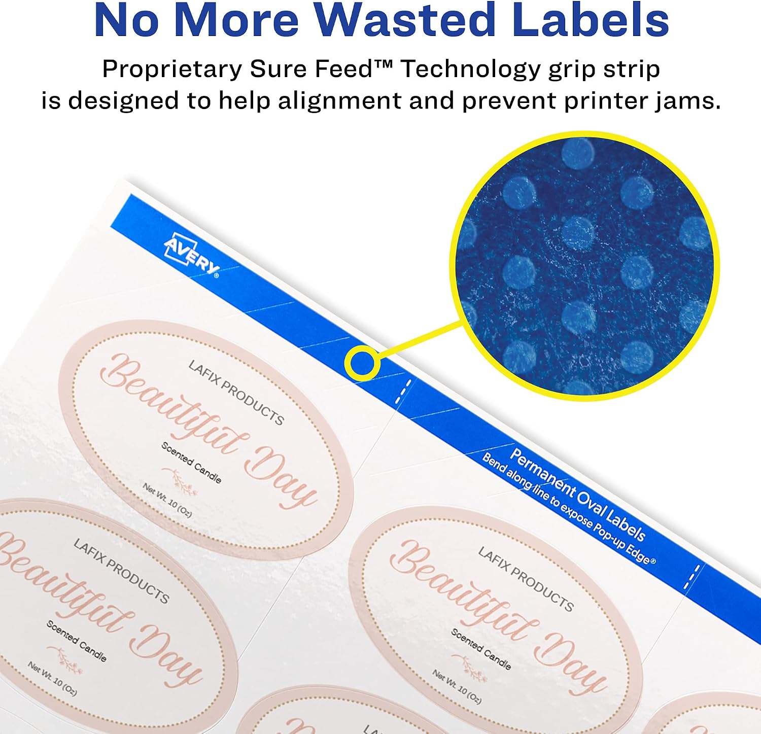 Avery Printable Blank Oval Labels, 1.5" x 2.5", Glossy White, 180 Customizable Labels (22804)