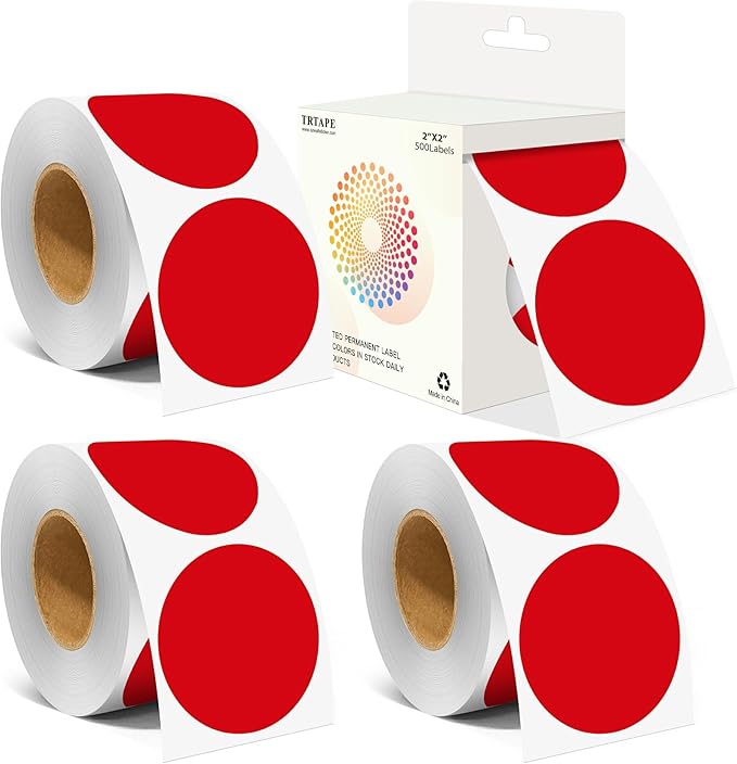 2 Inch Color Coding Round Labels by Unknown