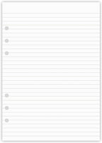 A5 Lined Paper, Refills for Filofax Planner, Organizer, Binders, 6 Hole Punched, 100 Sheets/200 Pages, 100gsm, White, 5.8 x 8.2 Inch