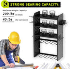 KAFAHOM Power Tool Organizer, Large 8 Drill Holder Wall Mount - Image 5