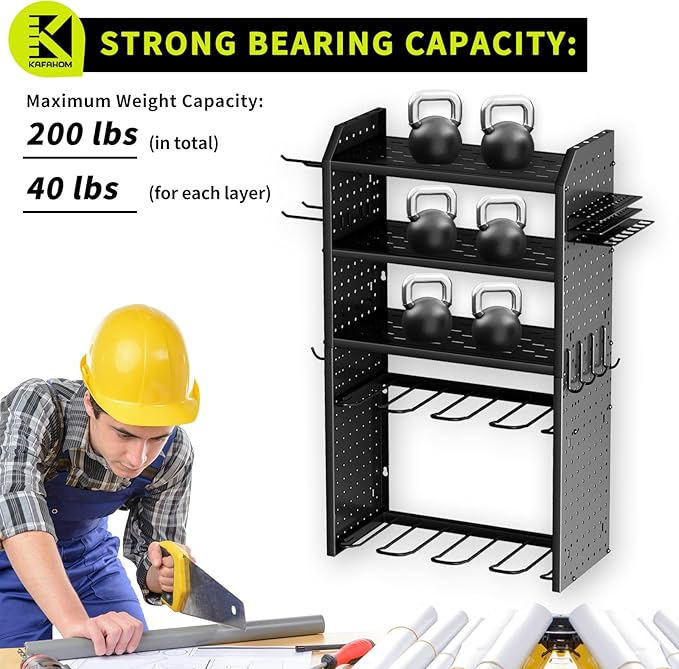 KAFAHOM Power Tool Organizer, Large 8 Drill Holder Wall Mount - Image 5