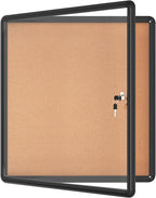 Mifuro 28"x26" Enclosed Bulletin Board, Lockable Weather-Resistant Aluminum by MifuroOfficeProduct