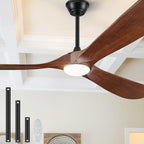 52" ceiling fans with lights and remote control, main product view