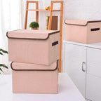 Bagnizer Linen Fabric Foldable Storage Cube Bin Organizer Basket - Image 4
