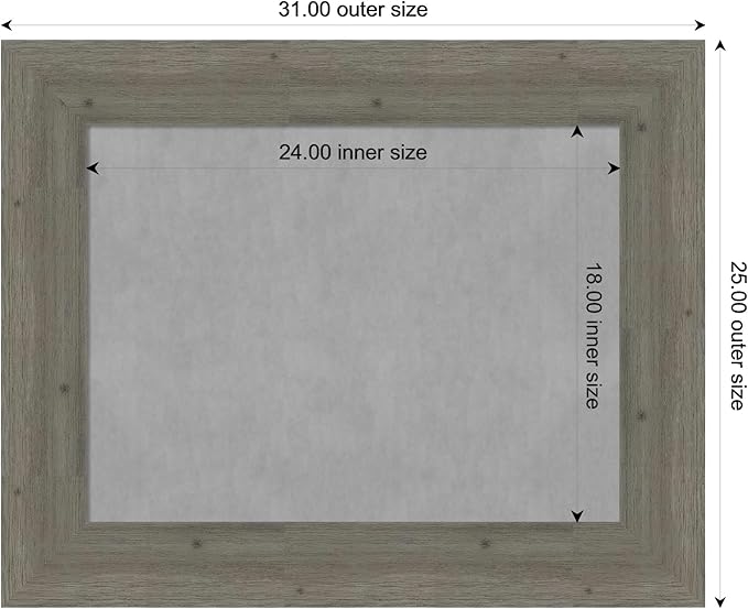 Amanti Art Grey Framed Magnetic Board 25x31 Medium Vision Board - Image 4